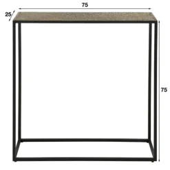 Kaptafels-Dimehouse Industriële sidetable Lizzy metallic brons - 25x75x75 cm - Brons - Bronskleurig