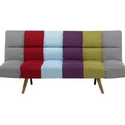 Slaapbanken|Slaapbanken-Beliani INGARO - Slaapbank 3-zits - Multicolor - Polyester