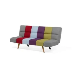 Slaapbanken|Slaapbanken-Beliani INGARO - Slaapbank 3-zits - Multicolor - Polyester