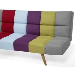 Slaapbanken|Slaapbanken-Beliani INGARO - Slaapbank 3-zits - Multicolor - Polyester
