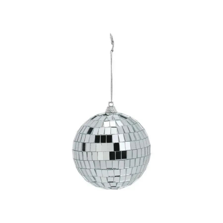 Kerstdecoratie-Inge-glas Inge Christmas Decor Disco kerstbal - zilver - D9 cm - discobal