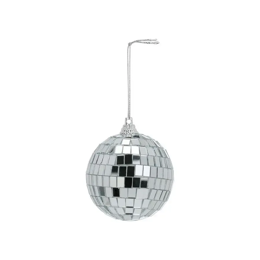 Inge-glas Inge Christmas Decor Disco kerstbal - zilver - D7 cm - glas/foam