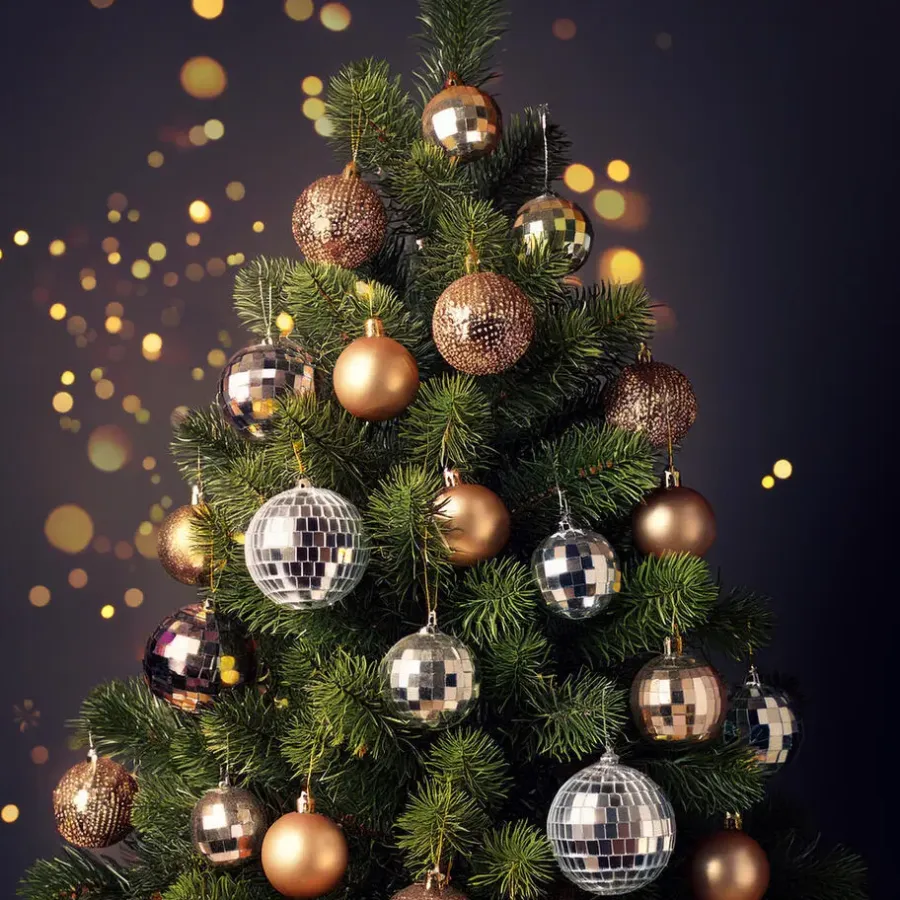 Inge-glas Inge Christmas Decor Disco kerstbal - zilver - D7 cm - glas/foam