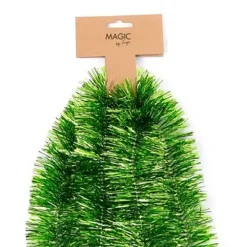 Kerstdecoratie-Inge-glas Inge Christmas decor kerstslinger - groen - folie - 750 x 7,5 cm