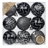 Kerstballen-Inge-glas Inge Christmas Goods Kerstballen - 9st - kunststof zwart - 6 cm