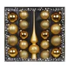 Inge-glas Inge goods Kerstballen met piek - 19st - glas - goud - 4-6-8 cm