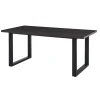 Rechthoekige Eettafels-Interiax Eettafel 'Oliver' 180 cm Decor Donkerbruin