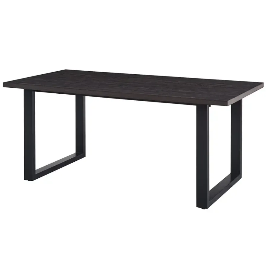 Rechthoekige Eettafels-Interiax Eettafel 'Oliver' 180 cm Decor Donkerbruin