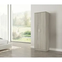 Interiax Kledingkast 'Amelie' - Sonoma Eik - 2 Deurs - 180x60x40 cm