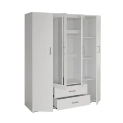 Interiax Kledingkast 'Lena' - Sonoma Eik - 4 Deurs - 185x160x52cm