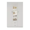 Interiax Kledingkast 'Lena' - Wit - 3 Deurs - 185x120x52cm