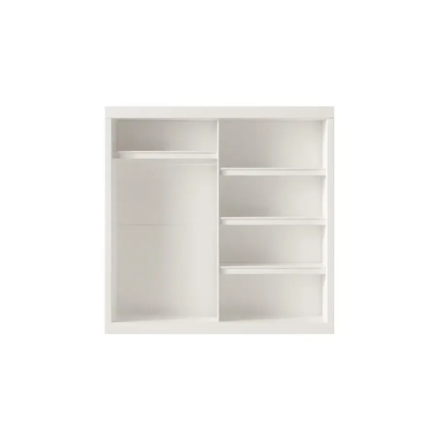 Interiax Kledingkast 'Mila' - Wit - Schuifdeurkast - 197x182x52 cm
