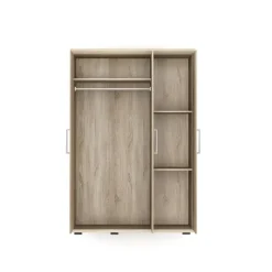 Interiax Kledingkast 'Mila' - Sonoma Eik - 3 Deurs - 183x120x52cm