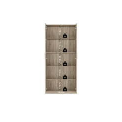 Interiax Kledingkast 'Mila' - Sonoma Eik - 2 Deurs - 180x80x42 cm