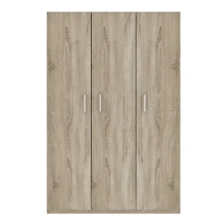 Interiax Kledingkast 'Mila' - Sonoma Eik - 3 Deurs - 180x120x42 cm