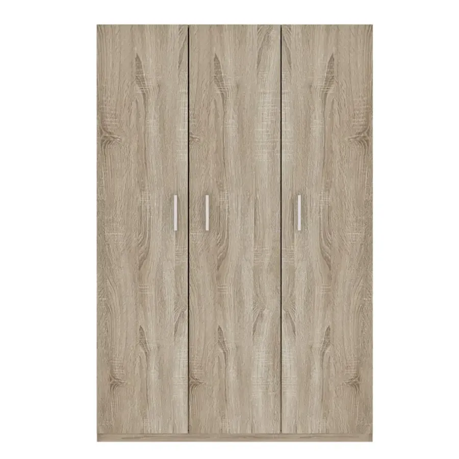 Interiax Kledingkast 'Mila' - Sonoma Eik - 3 Deurs - 180x120x42 cm
