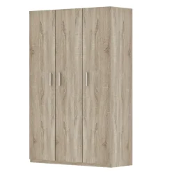 Interiax Kledingkast 'Mila' - Sonoma Eik - 3 Deurs - 180x120x42 cm