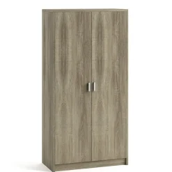 Interiax Opbergkast - Kledingkast 'Aurora' - Sonoma Eik - 2 Deurs - 148x72x36cm