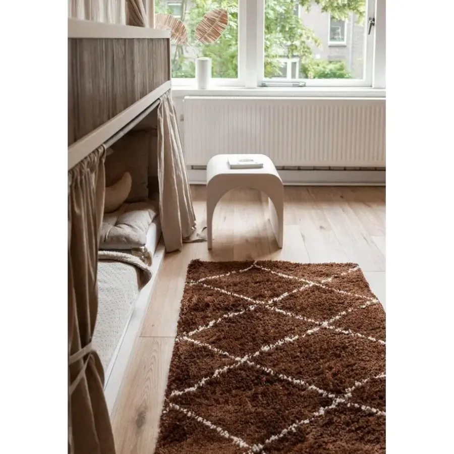 Hoogpolige Vloerkleden-Interieur05 berber vloerkleed Nea roest/creme - 230 x 160 cm
