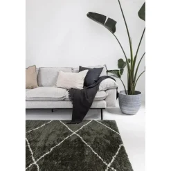 Hoogpolige Vloerkleden-Interieur05 berber vloerkleed Nea groen/cream - 330 x 240 cm