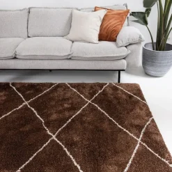 Vloerkleden|Hoogpolige Vloerkleden-Interieur05 berber vloerkleed Nea roest/creme - 190 x 135 cm