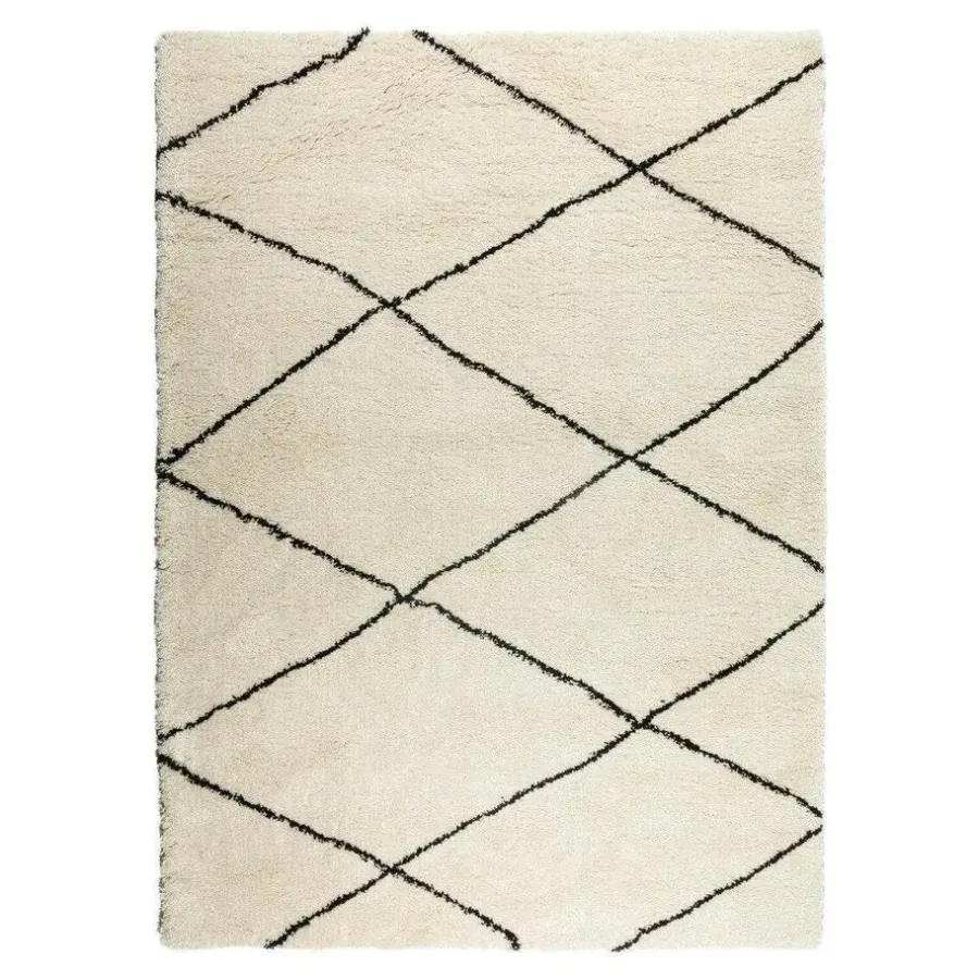 Hoogpolige Vloerkleden-Interieur05 berber vloerkleed Nea wit/zwart - 230 x 160 cm