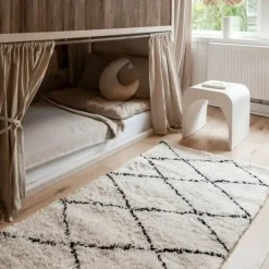 Hoogpolige Vloerkleden-Interieur05 berber vloerkleed Nea wit/zwart - 230 x 160 cm