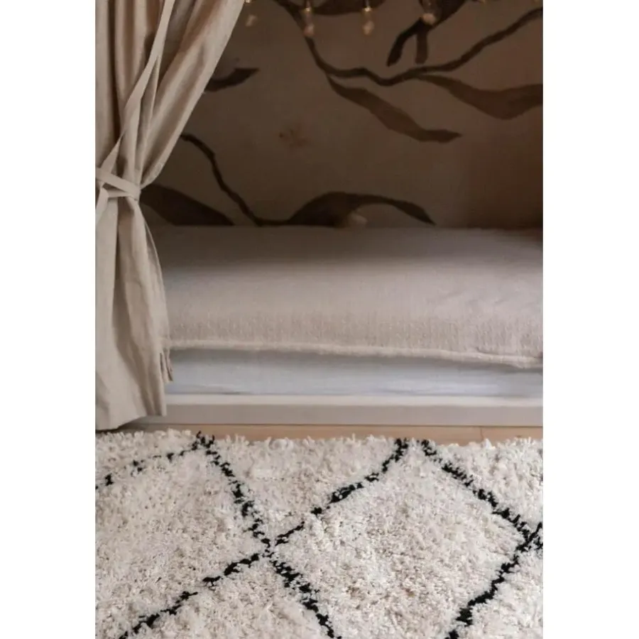 Hoogpolige Vloerkleden-Interieur05 berber vloerkleed Nea wit/zwart - 230 x 160 cm