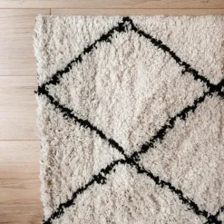 Hoogpolige Vloerkleden-Interieur05 berber vloerkleed Nea wit/zwart - 230 x 160 cm