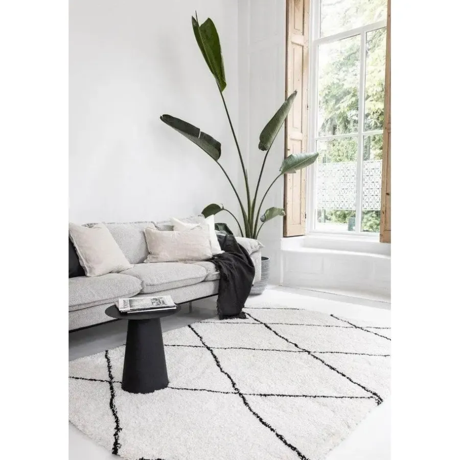 Hoogpolige Vloerkleden-Interieur05 berber vloerkleed Nea wit/zwart - 230 x 160 cm