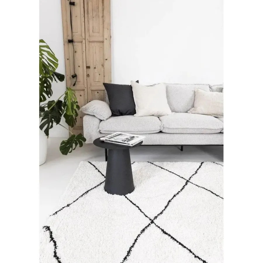 Hoogpolige Vloerkleden-Interieur05 berber vloerkleed Nea wit/zwart - 230 x 160 cm