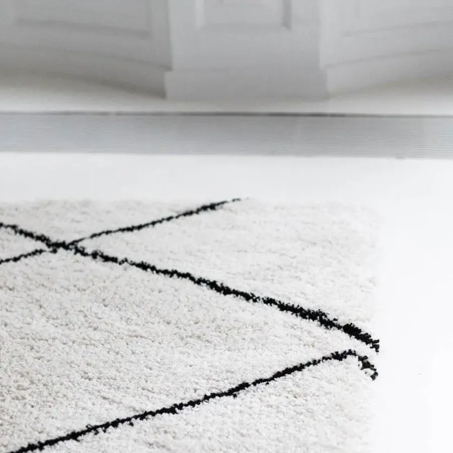 Hoogpolige Vloerkleden-Interieur05 berber vloerkleed Nea wit/zwart - 230 x 160 cm