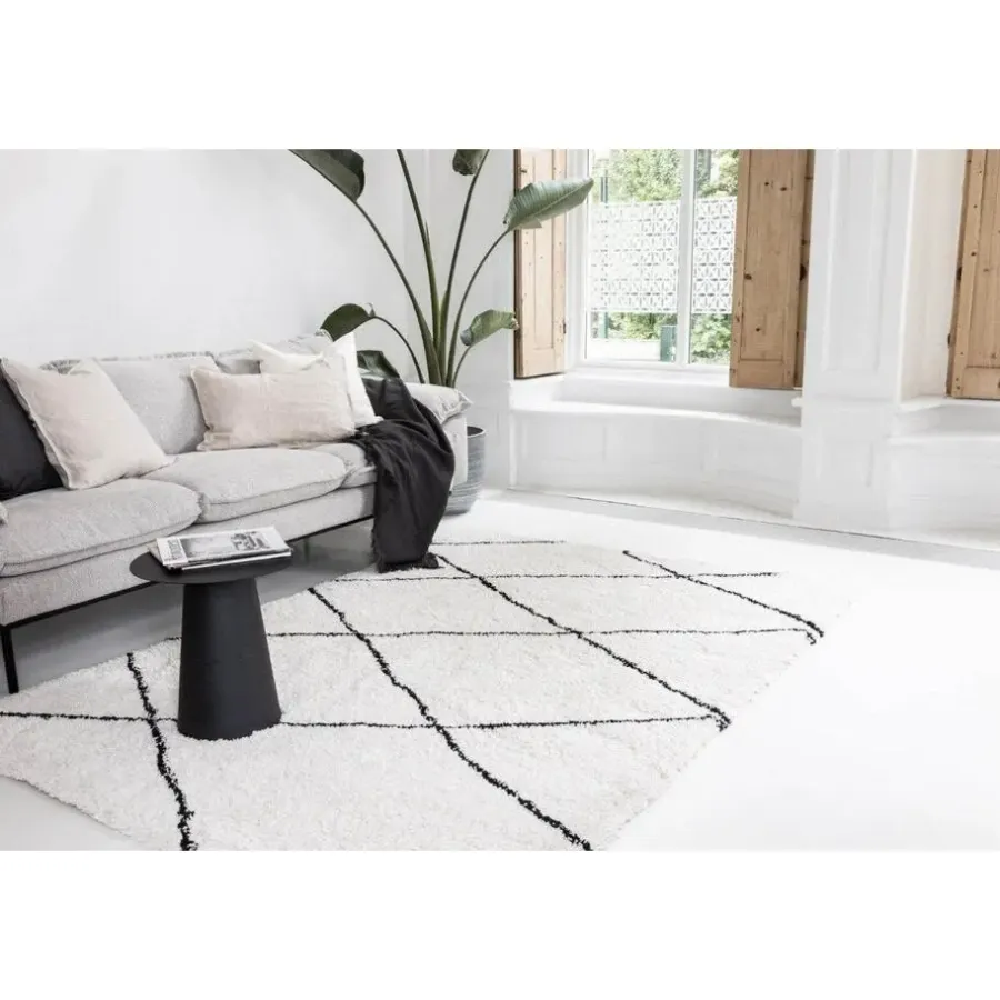 Interieur05 berber vloerkleed Nea wit/zwart - 330 x 240 cm