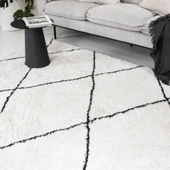Interieur05 berber vloerkleed Nea wit/zwart - 330 x 240 cm