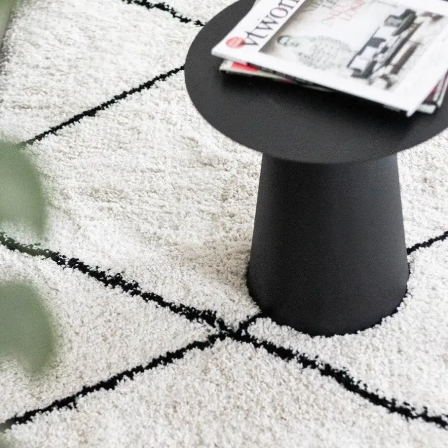 Interieur05 berber vloerkleed Nea wit/zwart - 330 x 240 cm