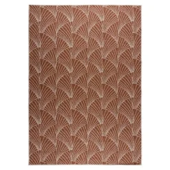 Interieur05 Buitenkleed Deco roest/wit - 290 x 200 cm