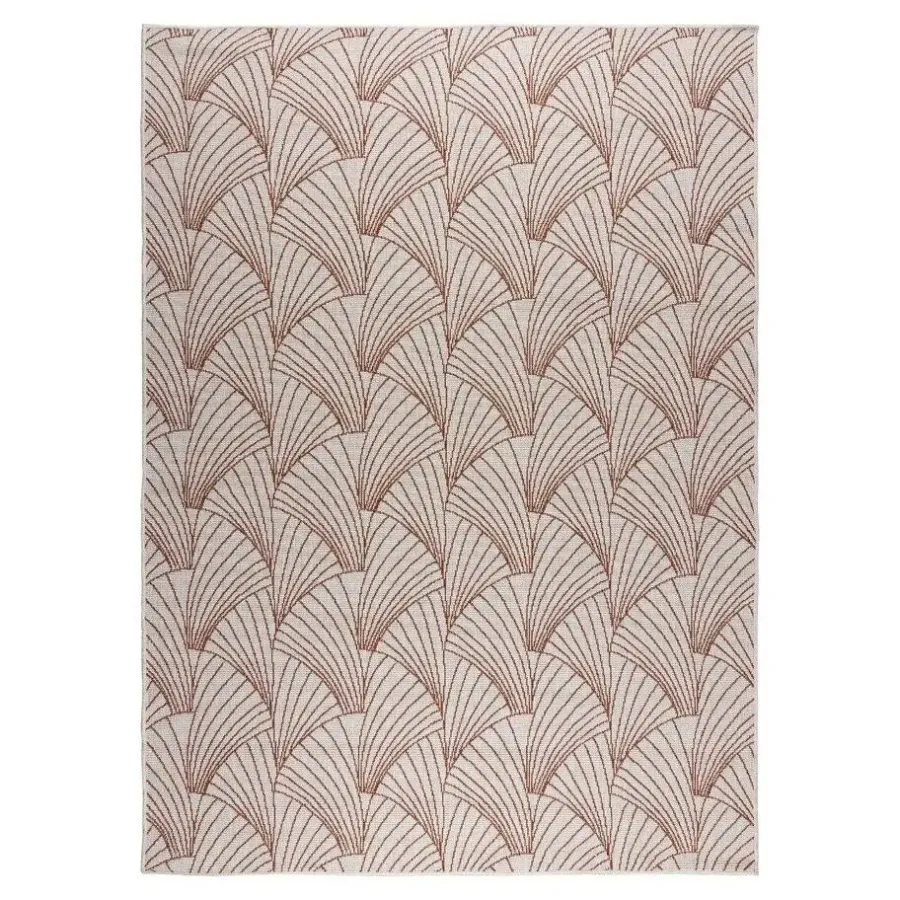 Interieur05 Buitenkleed Deco roest/wit - 290 x 200 cm