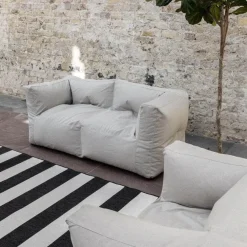 Eva Interior Interieur05 Buitenkleed Stripes zwart/wit dubbelzijdig - 230 x 160 cm
