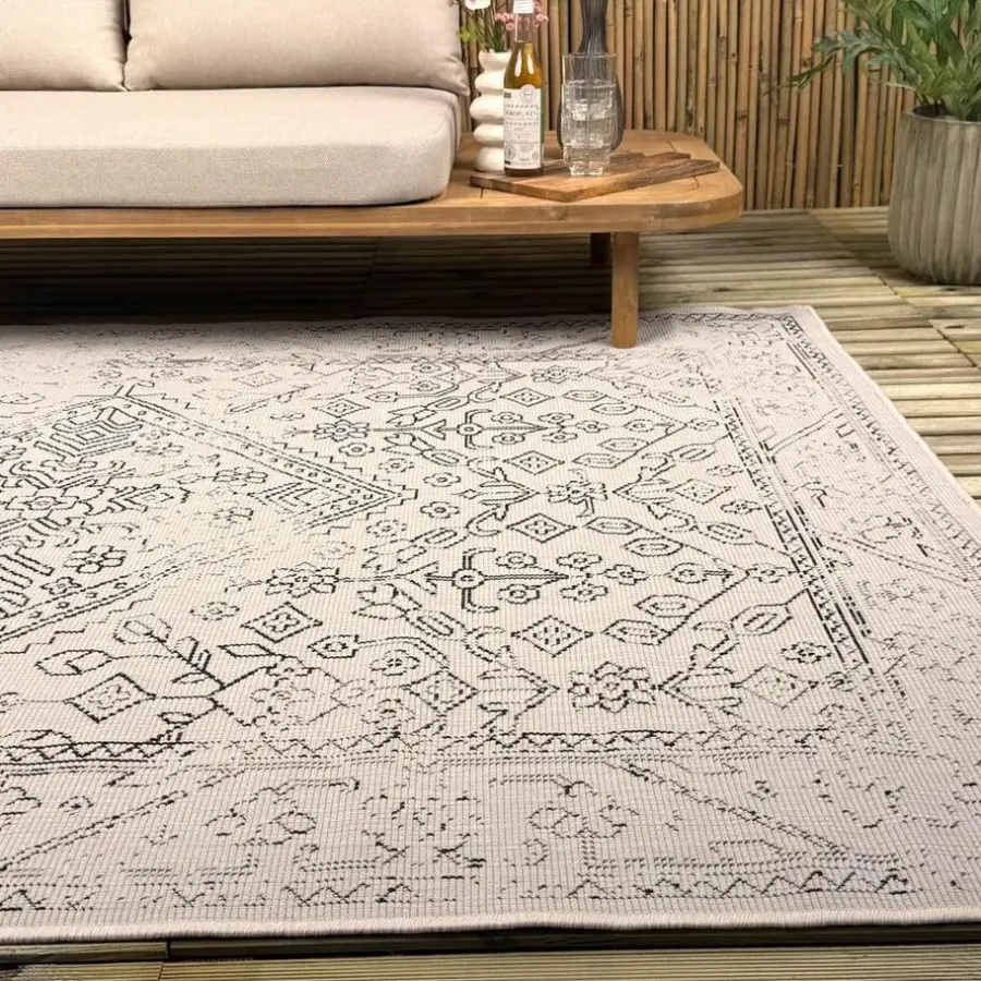 Buiten Vloerkleden|Buiten Vloerkleden-Interieur05 buitenkleed zwart/wit Nova - 340 x 240 cm