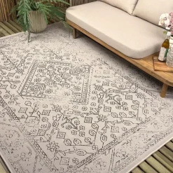Buiten Vloerkleden|Buiten Vloerkleden-Interieur05 buitenkleed zwart/wit Nova - 340 x 240 cm