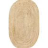 Interieur05 EVA Interior ovaal vloerkleed jute naturel - 120 x 180 cm