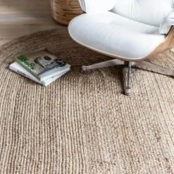 Interieur05 EVA Interior ovaal vloerkleed jute naturel - 120 x 180 cm