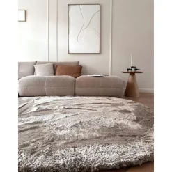 Interieur05 Hoogpolig vloerkleed Odelia beige/wit - 200 x 290 cm