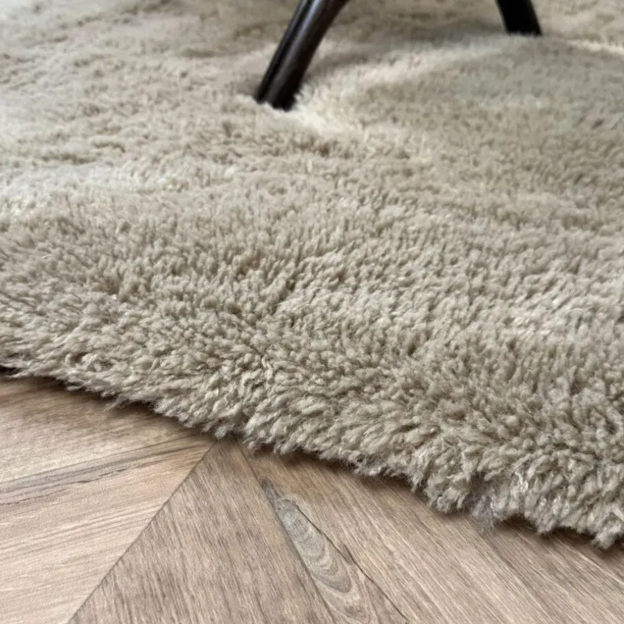 Interieur05 hoogpolig vloerkleed Furr bruin - 160 x 230 cm