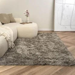 Interieur05 Hoogpolig vloerkleed Nika Antraciet - 160 x 230 cm