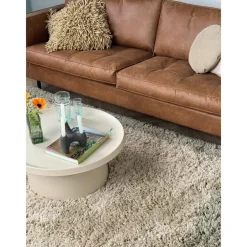 Interieur05 hoogpolig vloerkleed polyester Pilo groen/beige - 340 x 240 cm