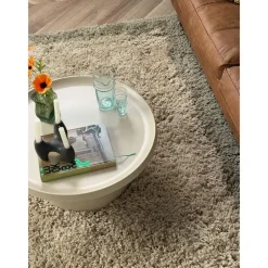 Interieur05 hoogpolig vloerkleed polyester Pilo groen/beige - 340 x 240 cm