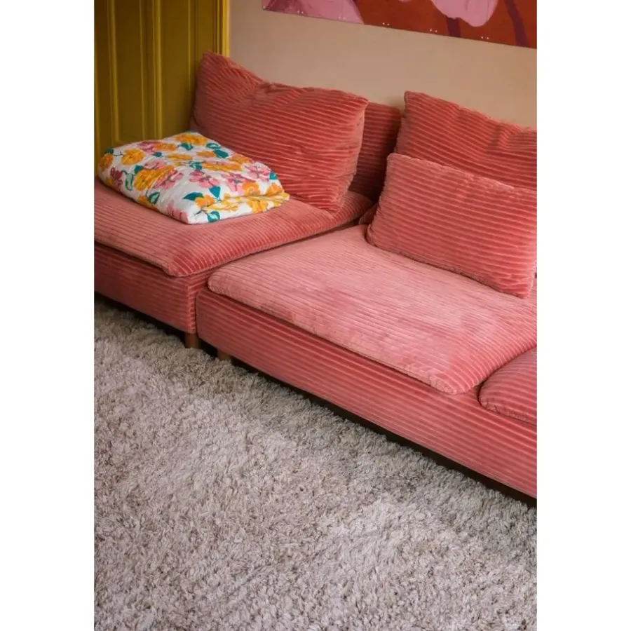 Interieur05 hoogpolig vloerkleed polyester Pilo groen/beige - 340 x 240 cm