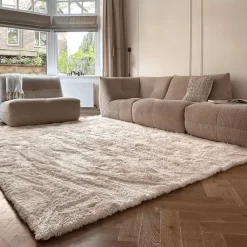 Hoogpolige Vloerkleden-Interieur05 Hoogpolig vloerkleed Odelia beige/wit - 200 x 290 cm