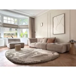 Interieur05 Hoogpolig vloerkleed Odelia beige/wit - 80 x 150 cm